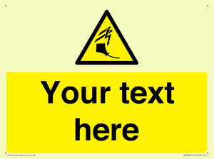 Custom warning kite flying near powerlines